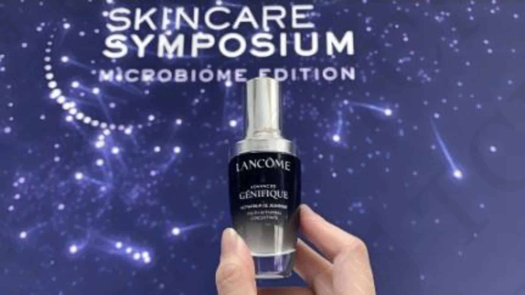 The ''microbiome edition'' of the Advanced Génifique Activating Serum produced by Lancôme for its 10th anniversary, Data source: VOGUE